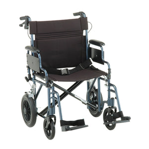 22 inch Transport Chair with 12″ Rear Wheels