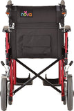 19 inch Transport Chair with 12″ Rear Wheels