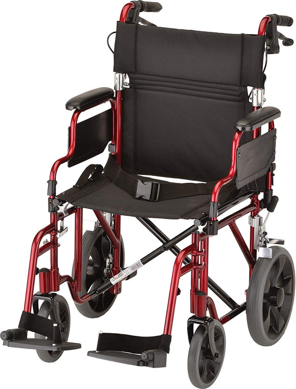 19 inch Transport Chair with 12″ Rear Wheels