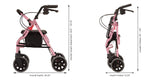 Pink Zoom 20 Rollator Walker