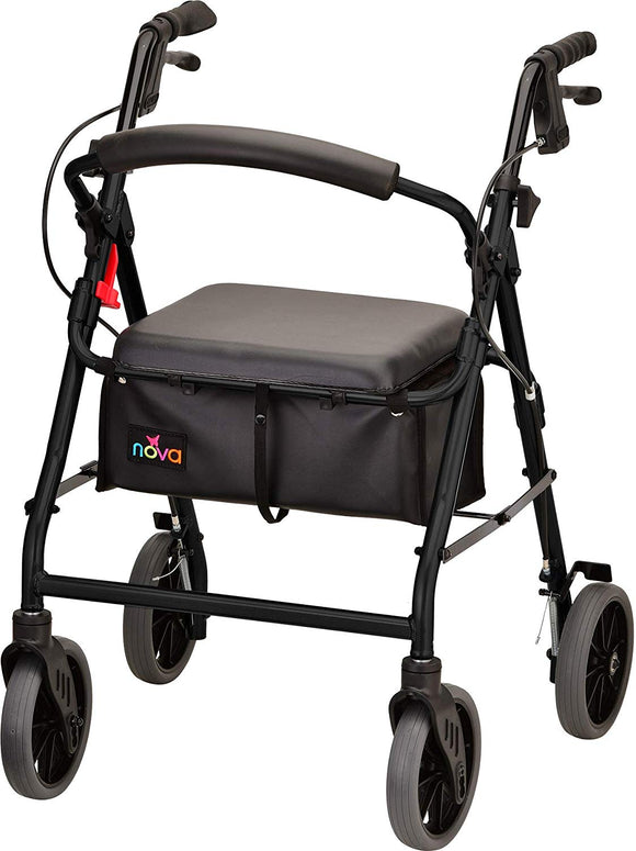 Black Zoom 22 Rollator Walker