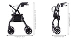 Black Zoom 22 Rollator Walker