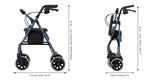 Blue Zoom 22 Rollator Walker