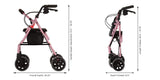 Pink Zoom 22 Rollator Walker