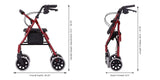 Red Zoom 22 Rollator Walker