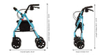 Sky Blue Zoom 22 Rollator Walker