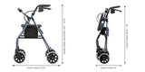 Blue Zoom 24 Rollator Walker